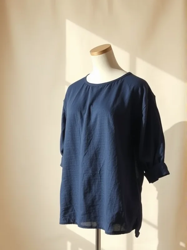 Olivia Blouse — Linen Navy