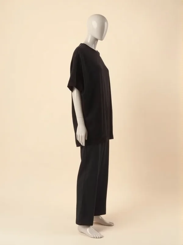 Théo Oversize Tee — Heavyweight Cotton Black