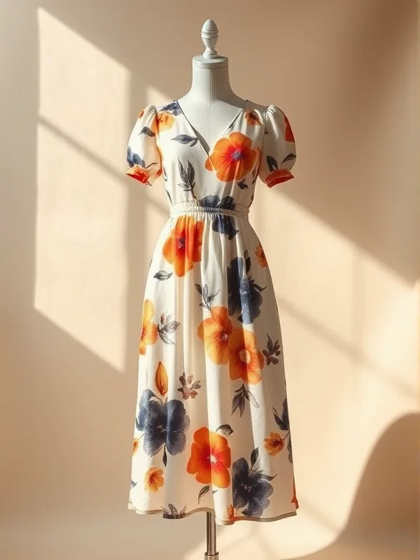 Lily Floral Dress — Viscose Floral Print